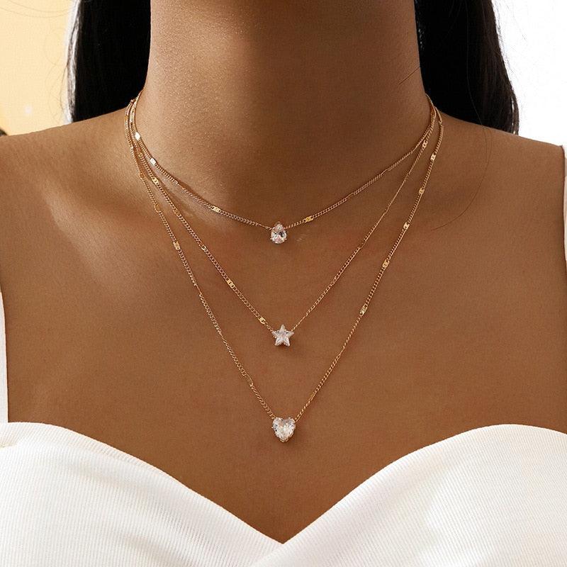 Collana da Donna Zircônia “Amore Cielo e Acqua”