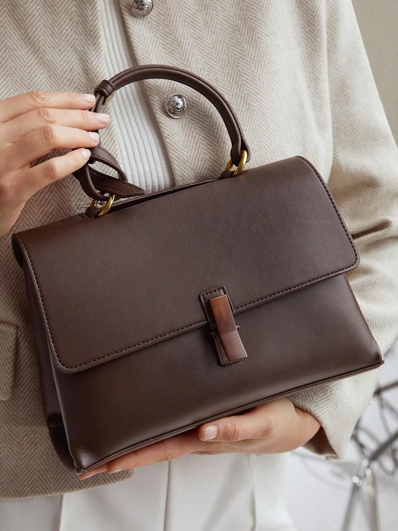 Borsa a mano in pelle marrone “Amalfi”