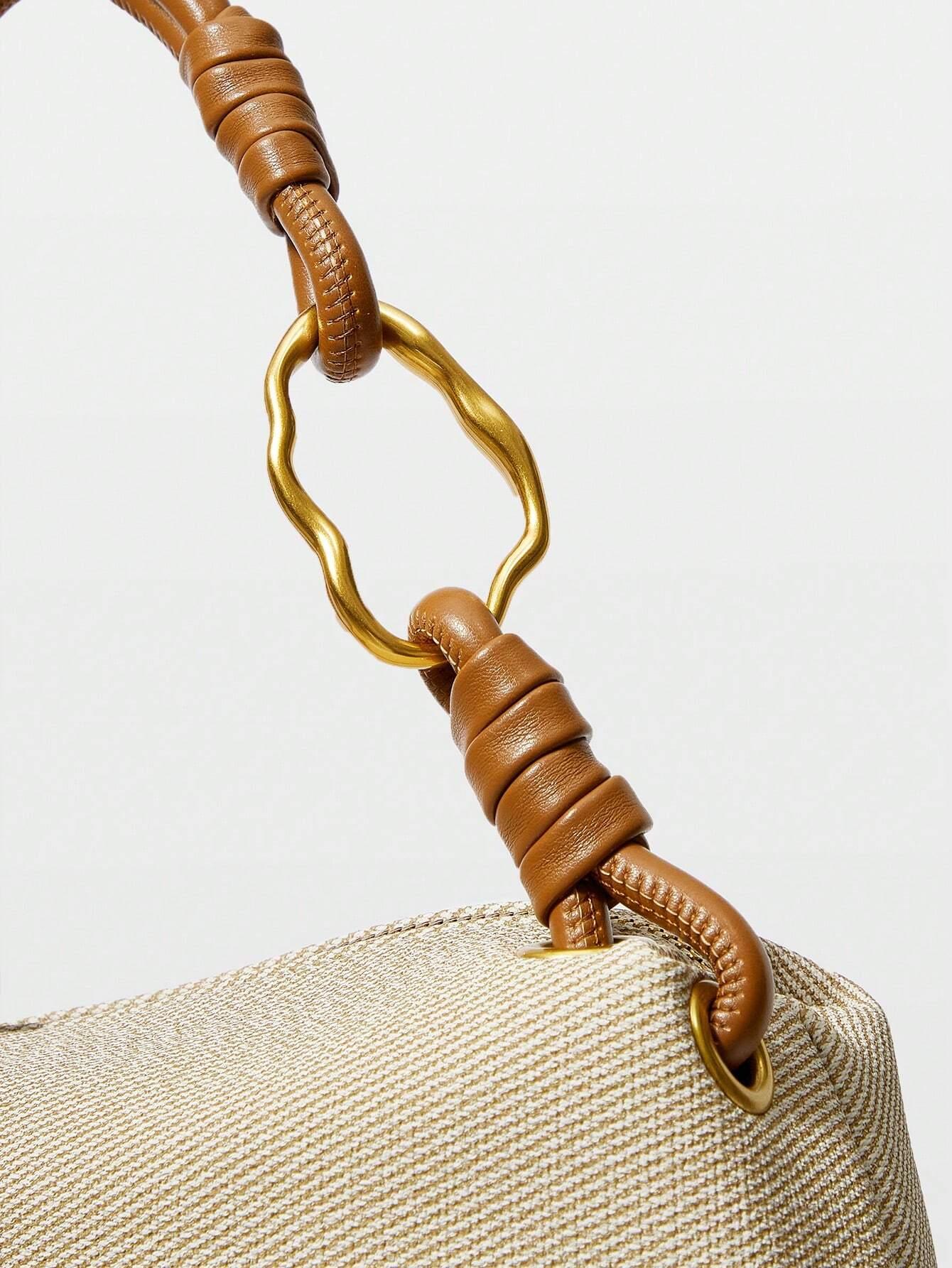 Borsa a spalla minimalista con dettagli sul manico “Venezia”