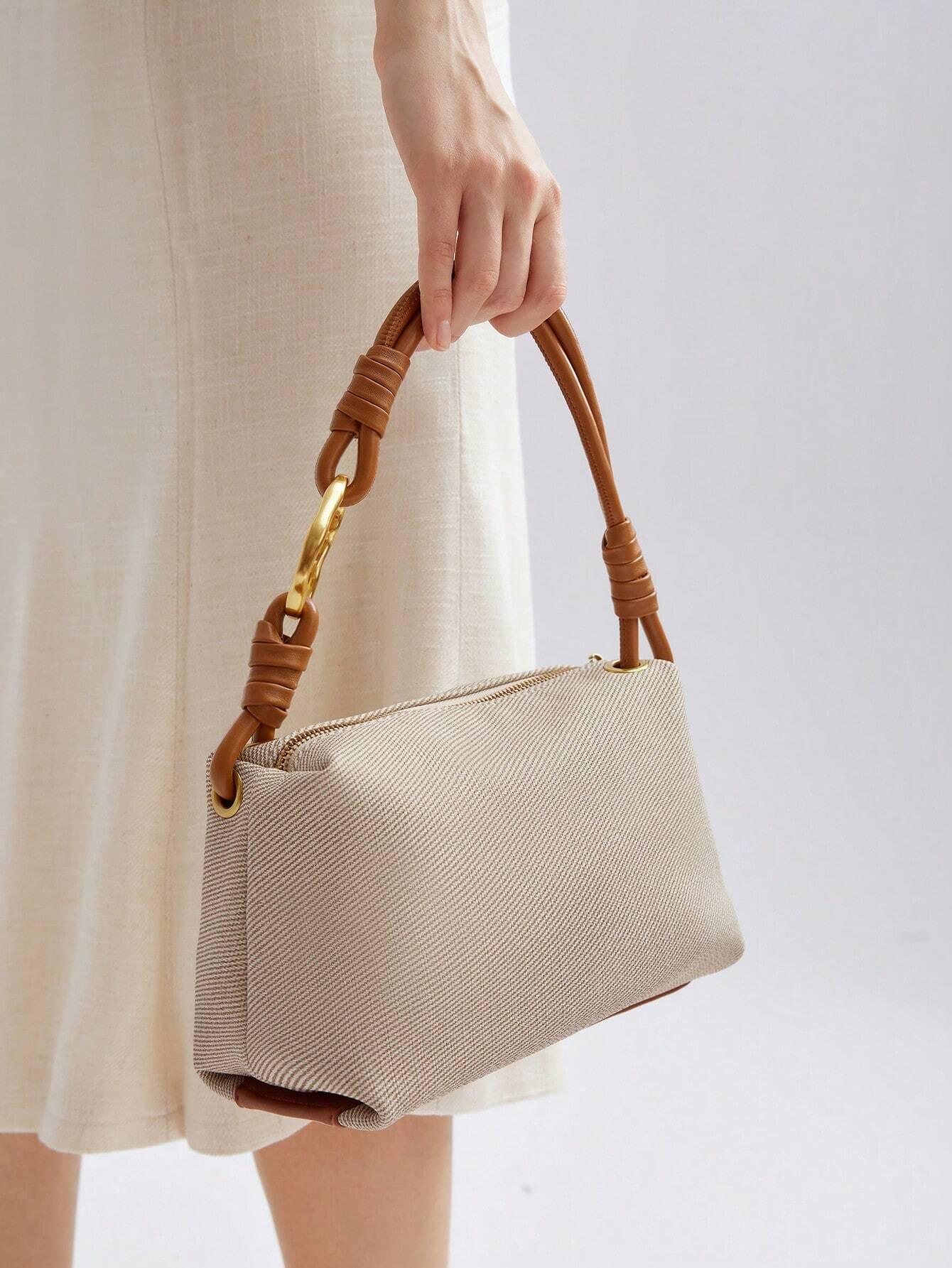 Borsa a spalla minimalista con dettagli sul manico “Venezia”