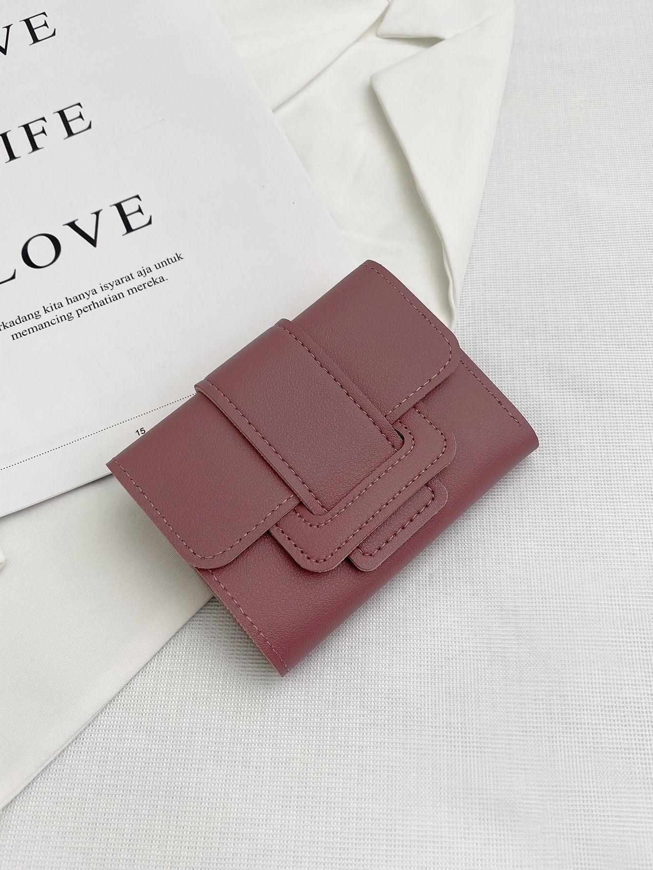 Portafoglio tascabile tri-fold texturizzato “Sophistica”