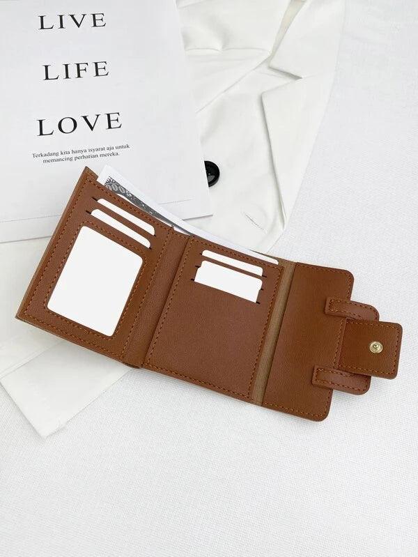 Portafoglio tascabile tri-fold texturizzato “Sophistica”