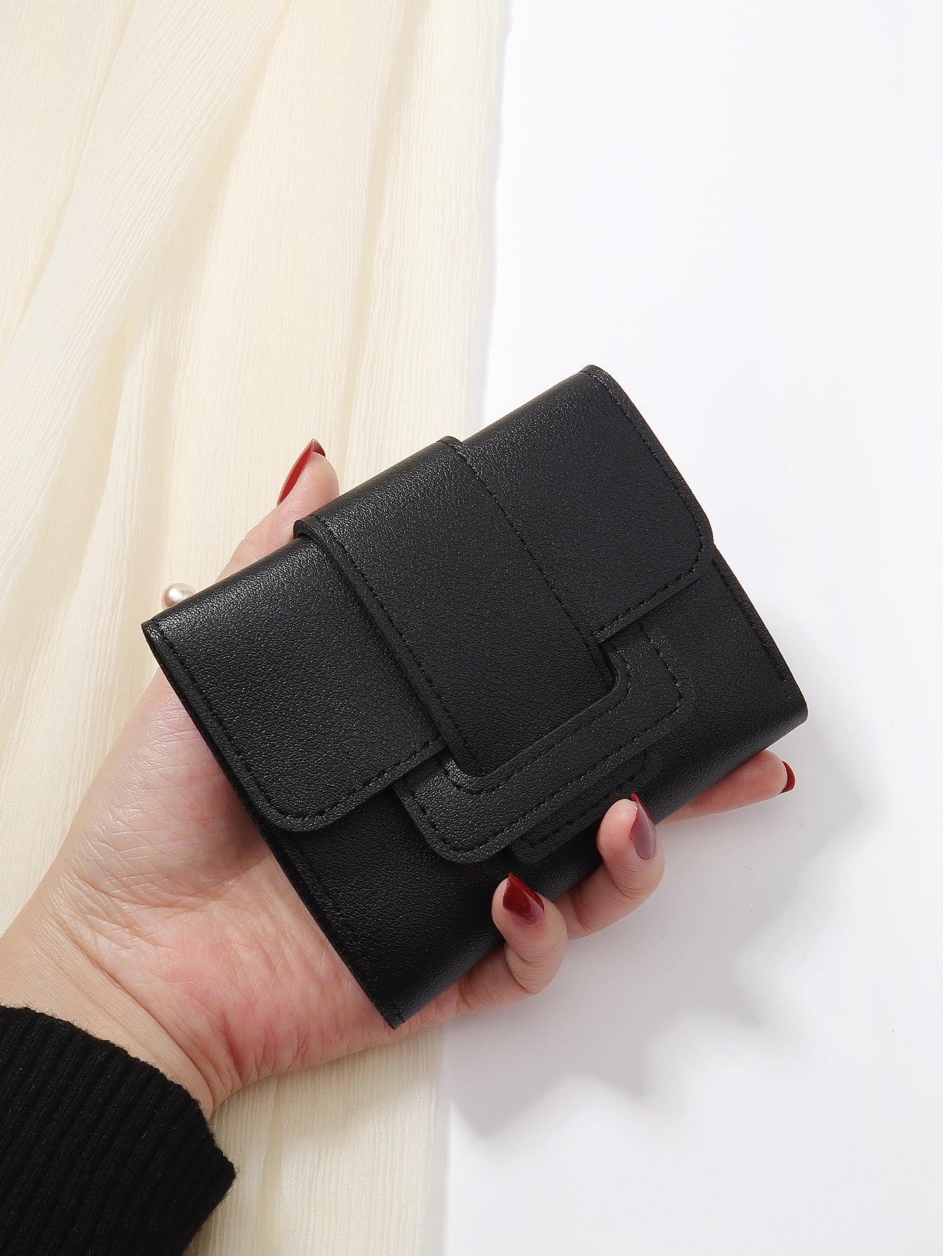 Portafoglio tascabile tri-fold texturizzato “Sophistica”