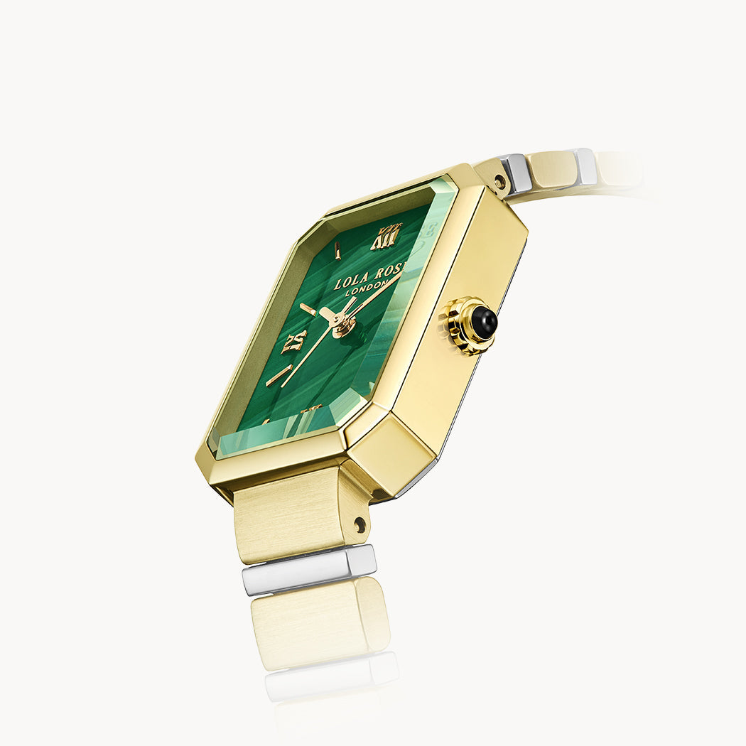Orologio da Polso Malaquita Dorato