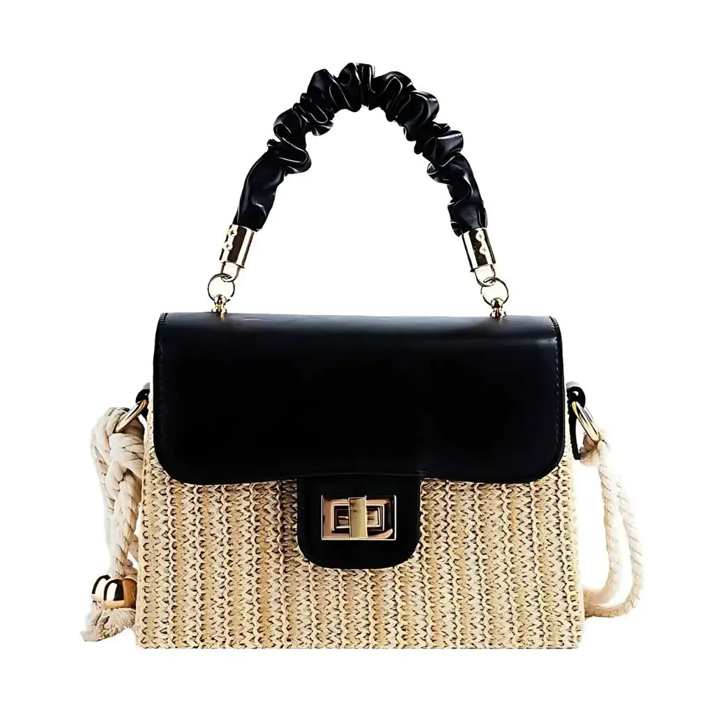 Borsa di Paglia Modello Secret Black