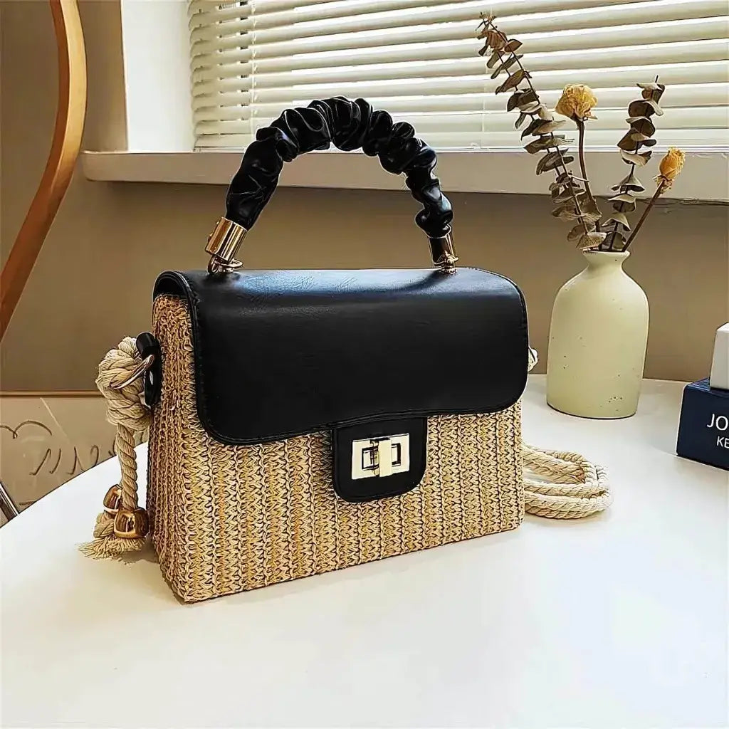 Borsa di Paglia Modello Secret Black
