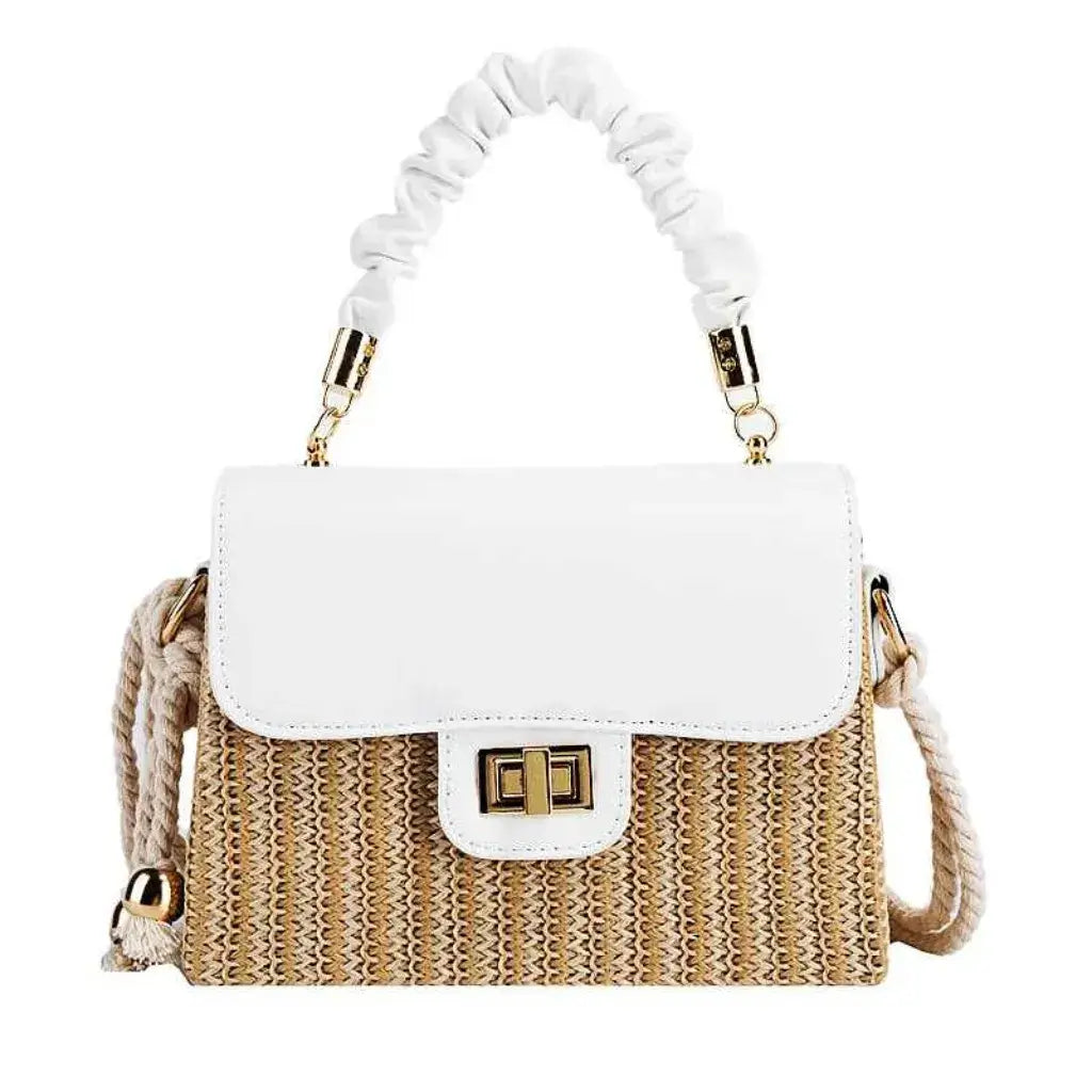 Borsa di Paglia Modello Secret White