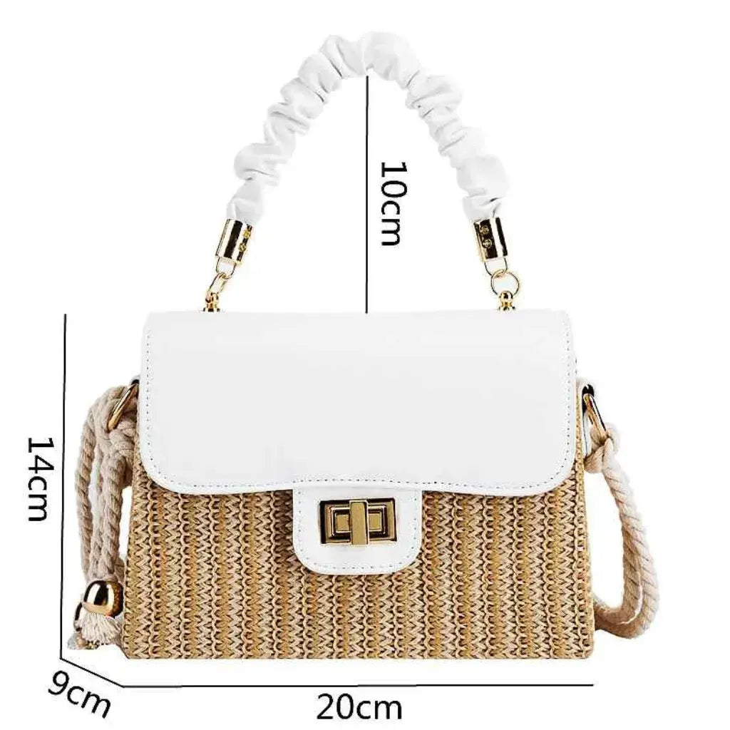 Borsa di Paglia Modello Secret White