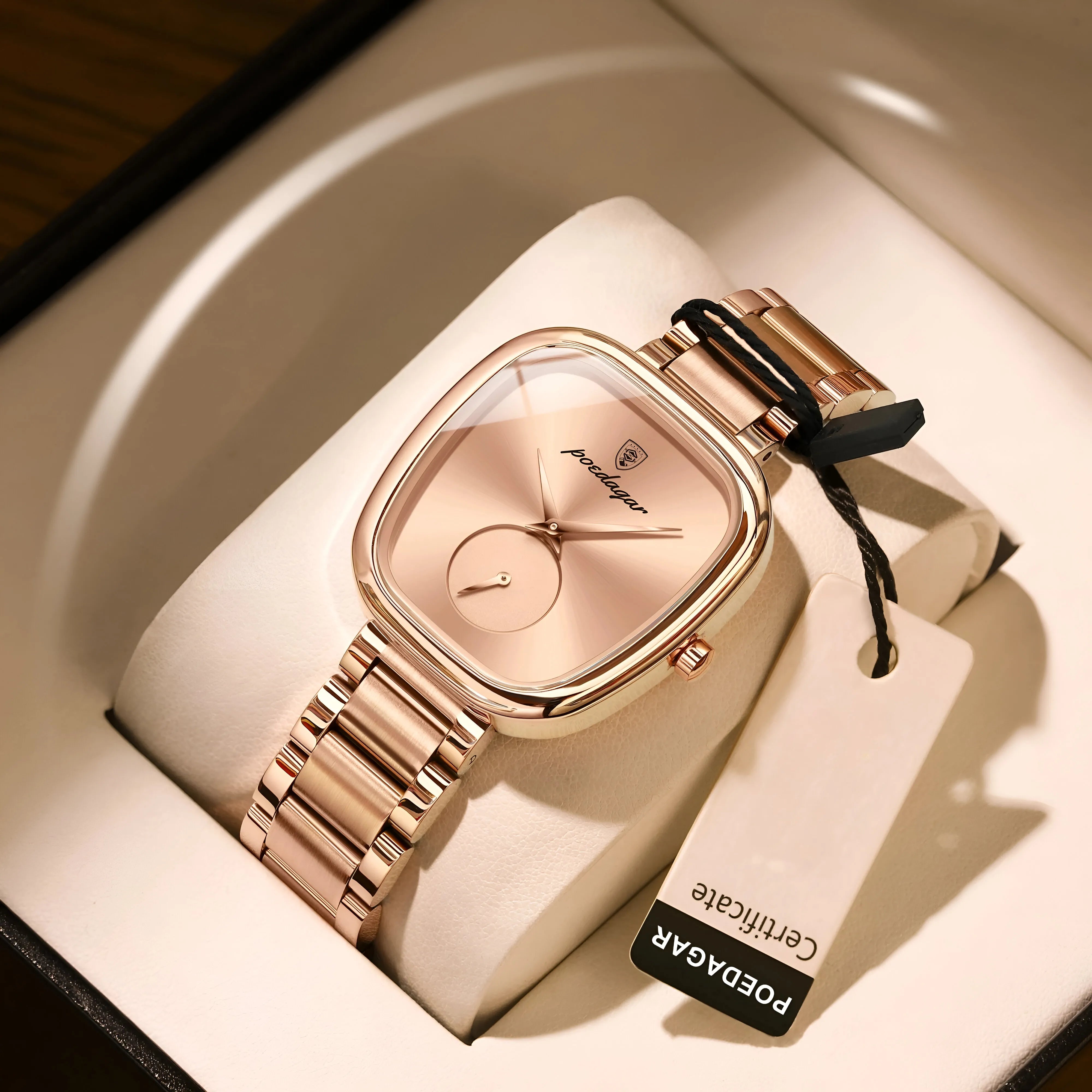 Orologio da donna Poedagar impermeabile in acciaio inox con confezione inclusa