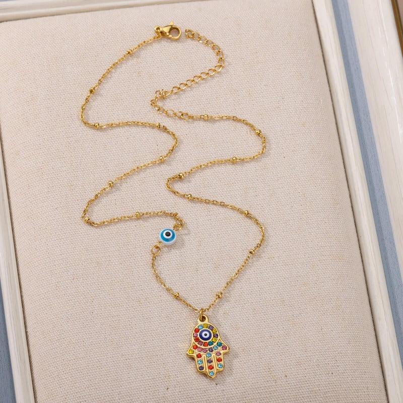 Collana da Donna Occhio Greco Contro il Malocchio