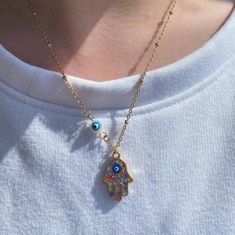 Collana da Donna Occhio Greco Contro il Malocchio