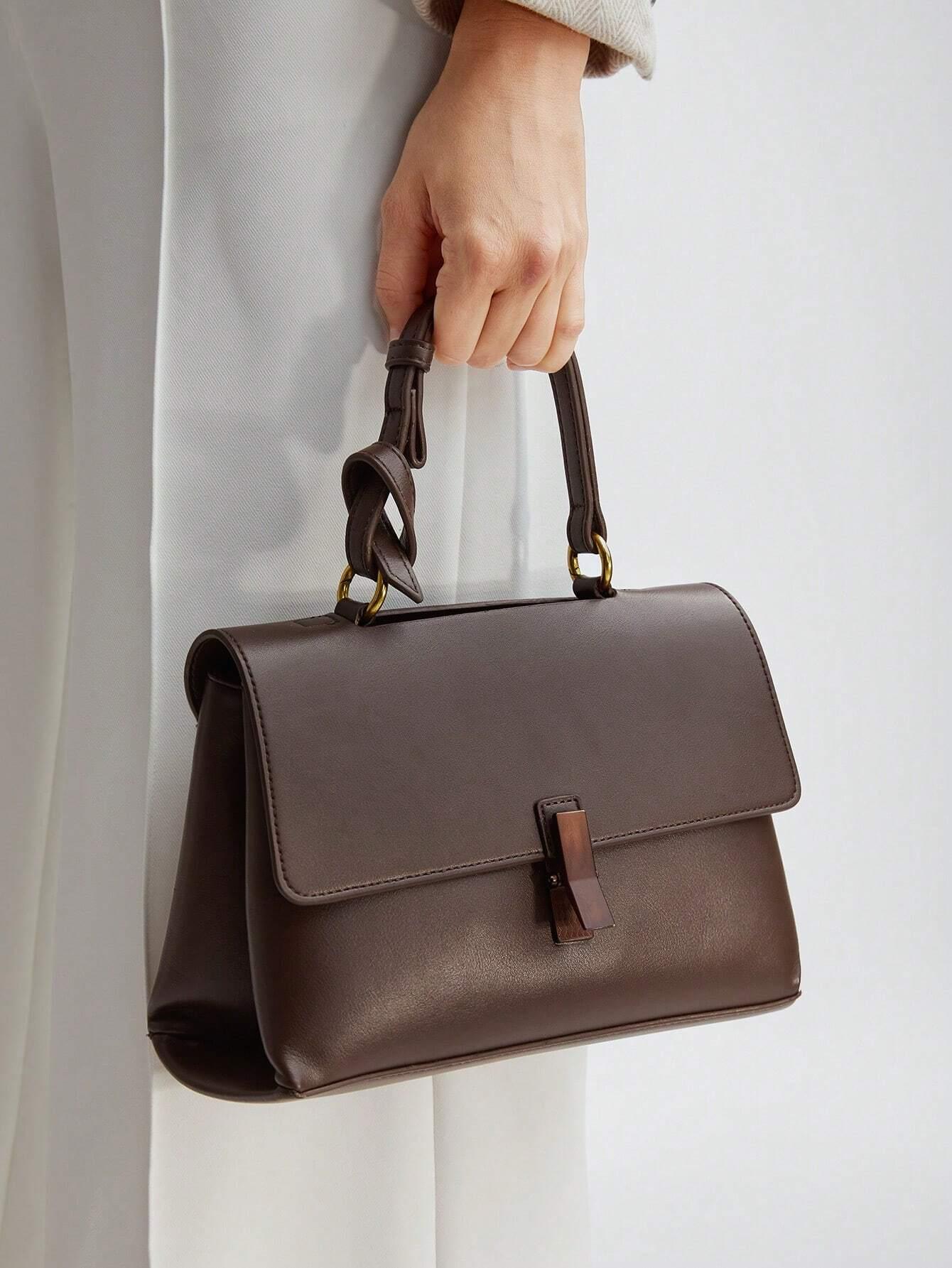 Borsa a mano in pelle marrone “Amalfi”