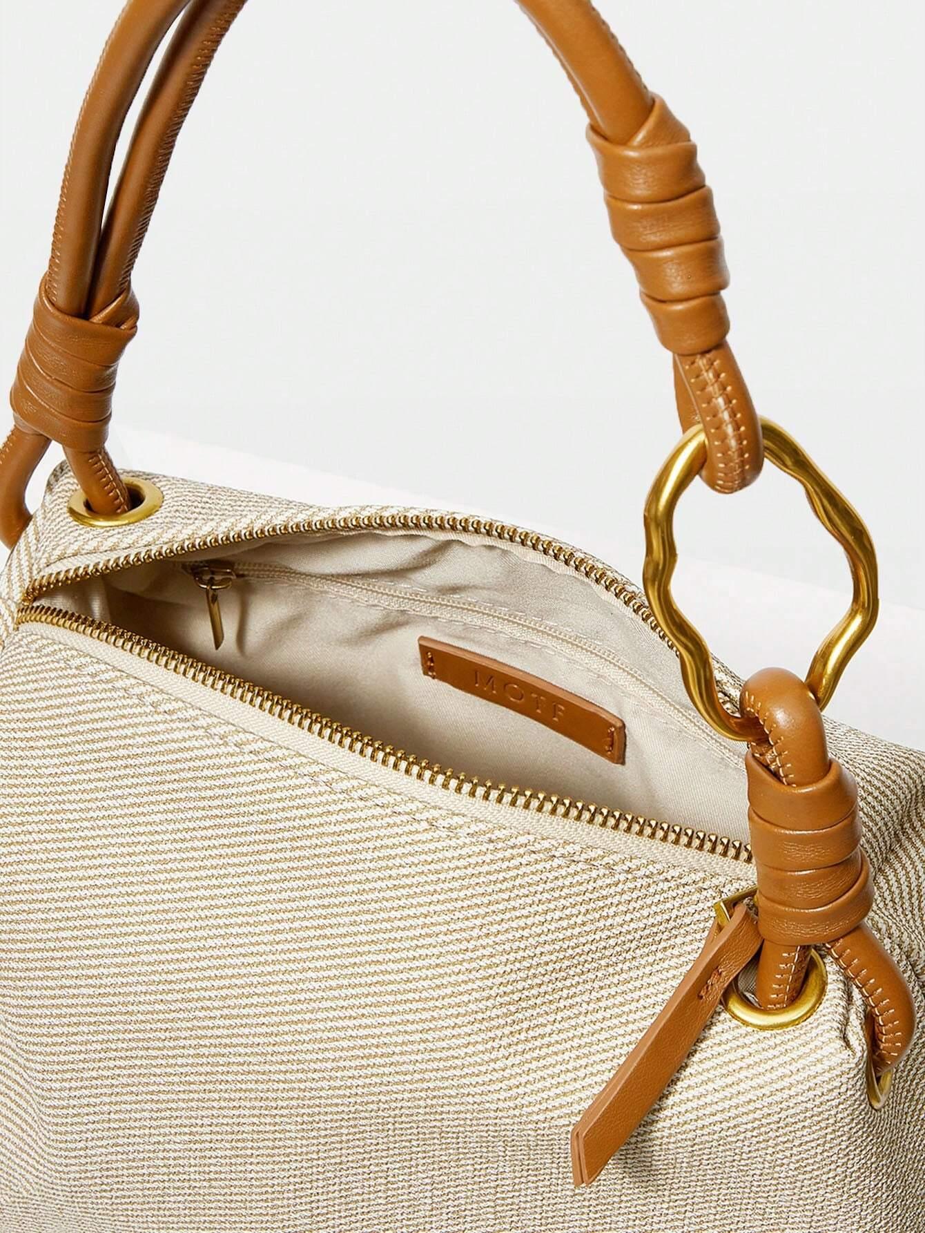 Borsa a spalla minimalista con dettagli sul manico “Venezia”