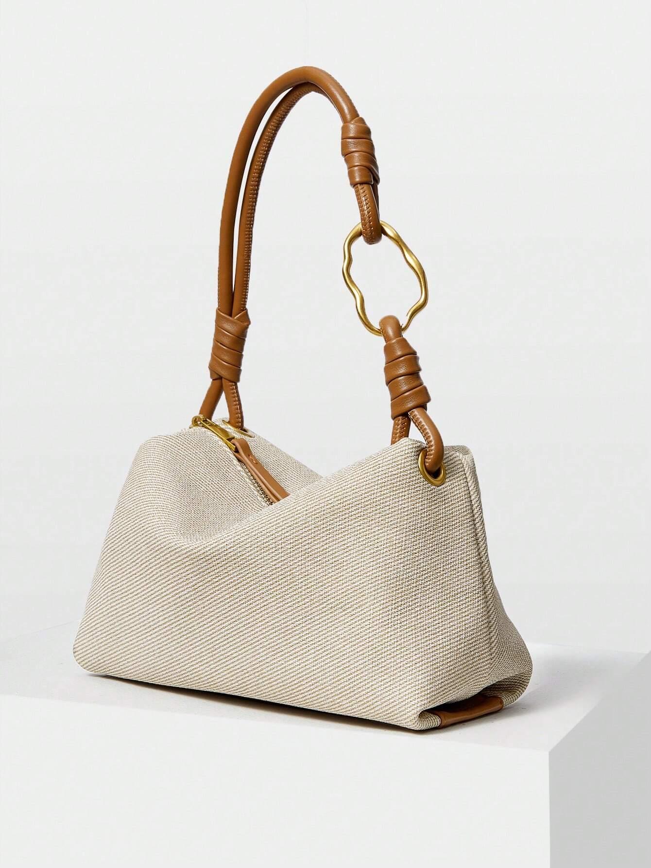 Borsa a spalla minimalista con dettagli sul manico “Venezia”