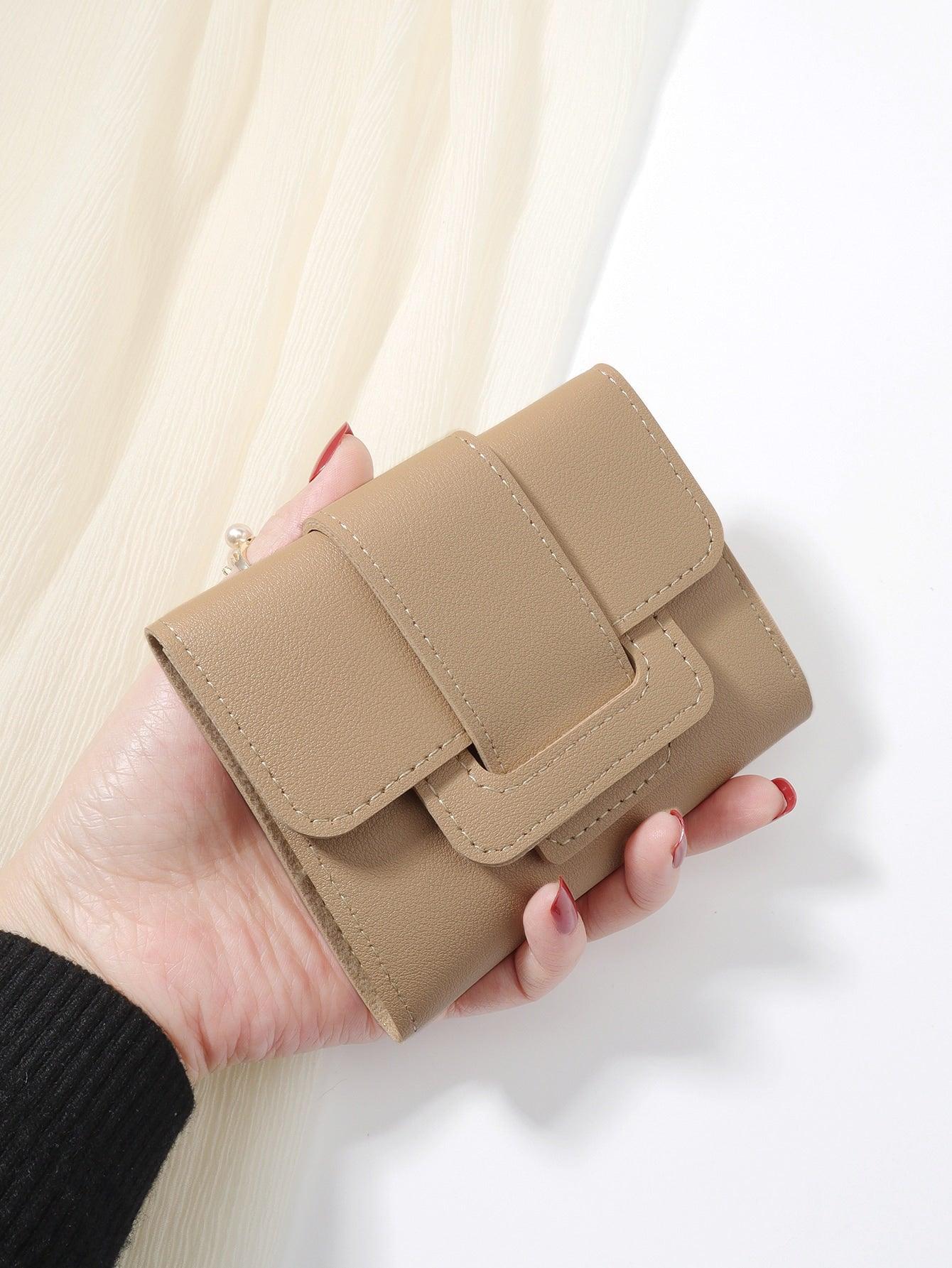 Portafoglio tascabile tri-fold texturizzato “Sophistica”